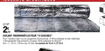 E.Leclerc Brico Isolant thermoréflecteur offre