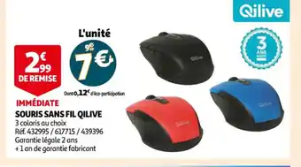 Auchan Souris Sans FIl Qilive offre