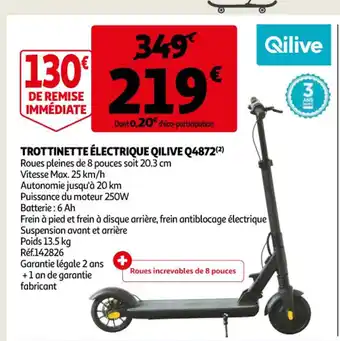 Auchan Trottinette électrique Qilive Q4872 offre