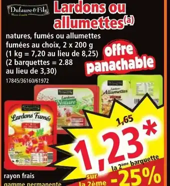 Norma Lardons Ou Allumettes offre