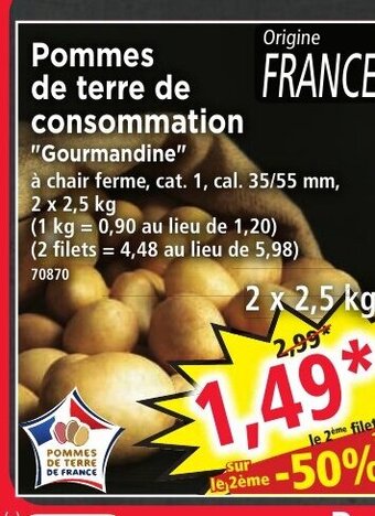 Norma Pommes de Terre de Consommation offre