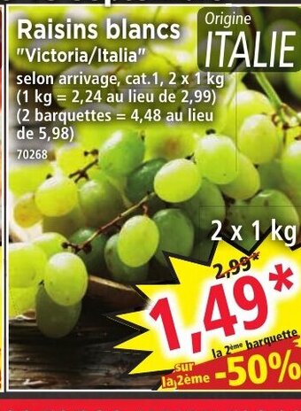 Norma Raisins Blancs offre