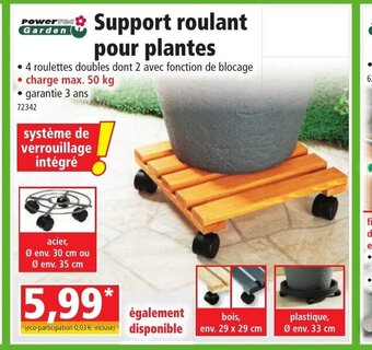 Norma Support Roulant Pour Plantes offre