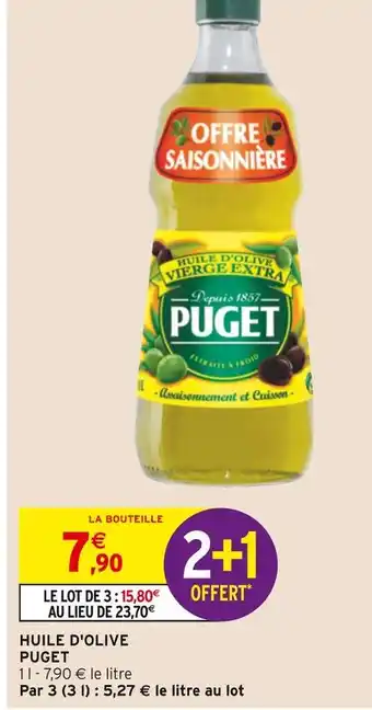 Intermarché Puget huile d'olive offre