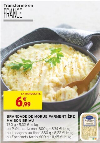Intermarché Maison briau brandade de morue parmentière offre