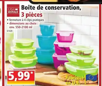 Norma Boite de Conservation 3 Pièces offre