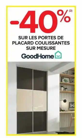 Castorama Portes de placard coulissantes sur mesure goodhome offre