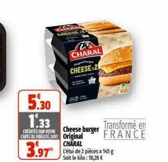 Coccimarket Cheese burger original charal offre
