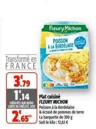 Coccimarket Plat cuisiné fleury michon offre