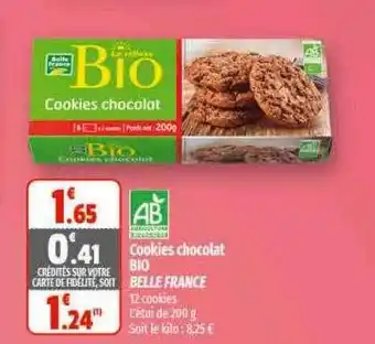 Coccimarket Cookies chocolat bio belle france offre