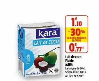 Coccimarket Lait de coco fluide kara offre