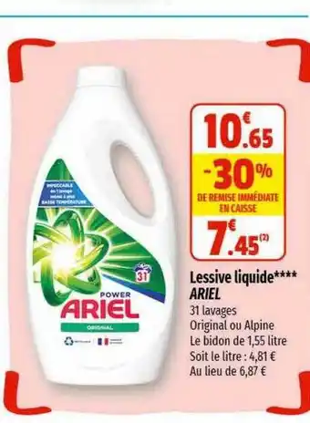 Coccimarket Lessive liquide ariel offre