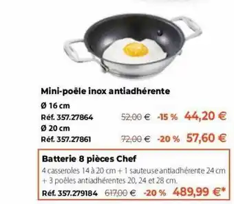 Mathon Mini-poêle inox antiadhérente offre