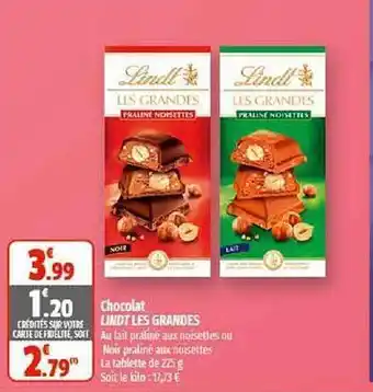 Coccinelle Supermarché Chocolat lindt les grandes offre