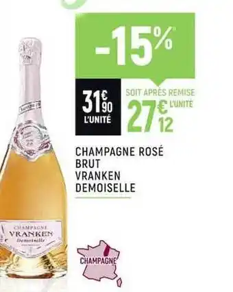 Casino Shop Champagne rosé brut vranken demoiselle offre