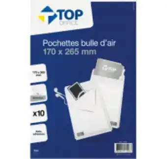 Top Office 10 pochettes bulle d'air - top office - 17 x 26,5 cm - antichoc - auto-adhésives offre