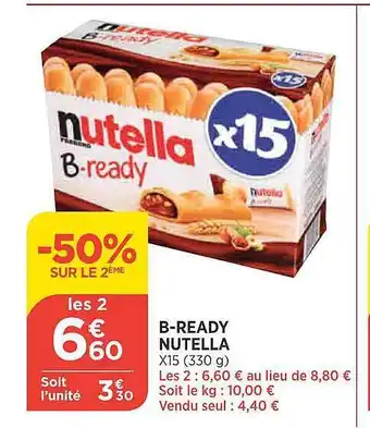 Maximarché B-ready nutella offre