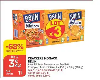 Maximarché Crackers monaco belin offre