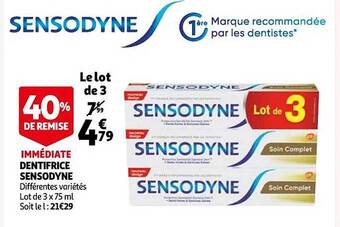 Auchan Dentifrice sensodyne offre