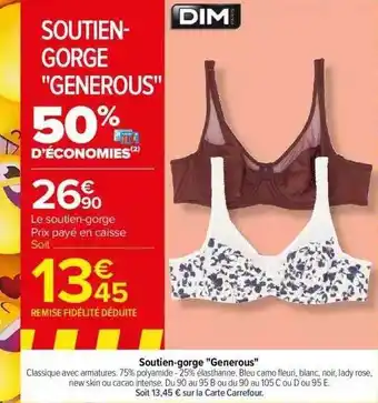 Carrefour Soutien-gorge offre