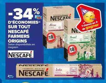 Carrefour Nescafé farmers origins offre