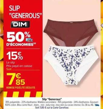 Carrefour Slip offre