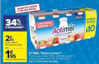 Carrefour Actimel offre
