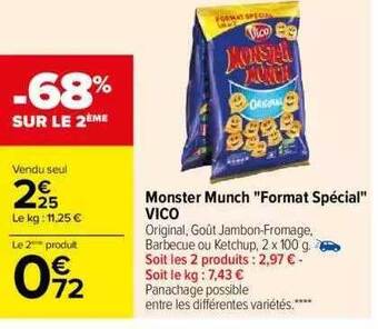 Carrefour Monster munch offre