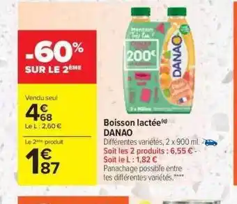 Carrefour Boisson lactée danao offre