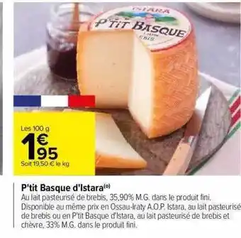 Carrefour P'tit basque d'istara offre