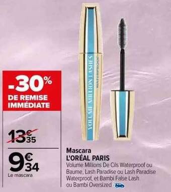 Carrefour Mascara l'oréal paris offre