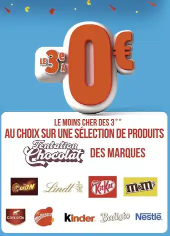 Géant Casino M&m's / kinder / lindt / lion / nestlé / kitkat bon plan sur une sélection de produits des marques m&m's, kinder, lindt, lion offre