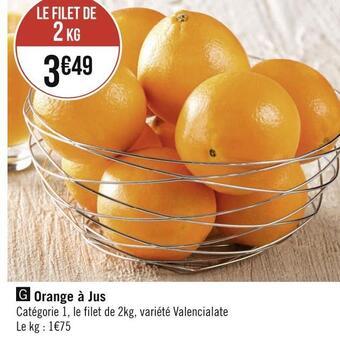 Géant Casino Orange à jus offre