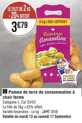 Géant Casino Pomme de terre de consommation à chair ferme offre