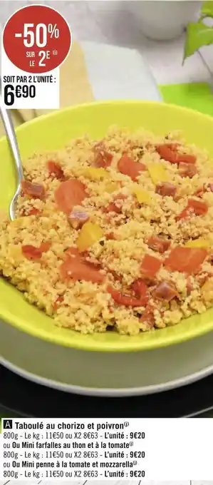 Géant Casino Taboulé au chorizo et poivron offre