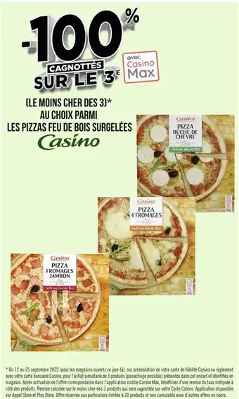 Géant Casino Casino bon plan sur les pizzas feu de bois surgelées casino offre