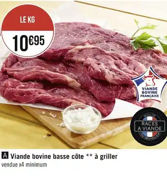Géant Casino Viande bovine basse côte à griller offre