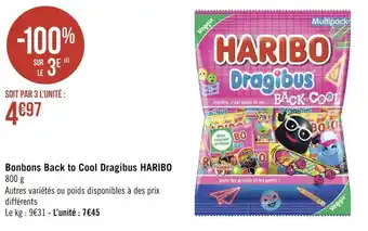 Géant Casino Haribo bonbons back to cool dragibus offre