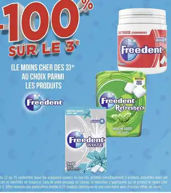 Géant Casino Freedent bon plan sur les produits freedent offre