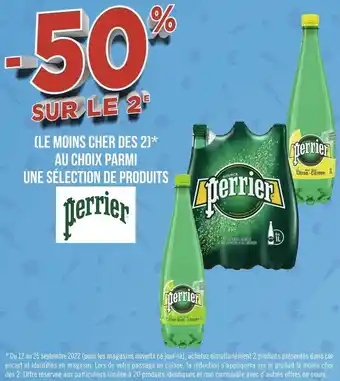 Géant Casino Perrier bon plan sur une sélection de produits perrier offre
