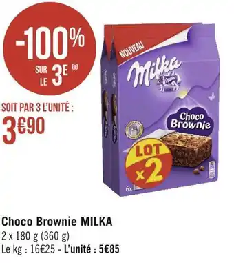 Géant Casino Milka choco brownie offre