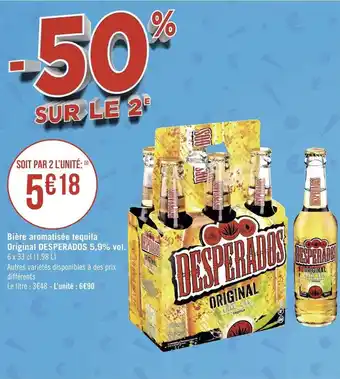 Géant Casino Desperados bière aromatisée tequila original 5,9% vol. offre
