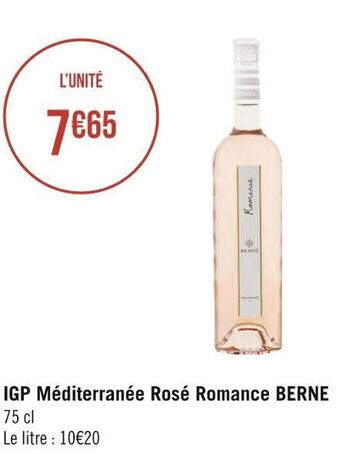 Géant Casino Berne igp méditerranée rosé romance offre