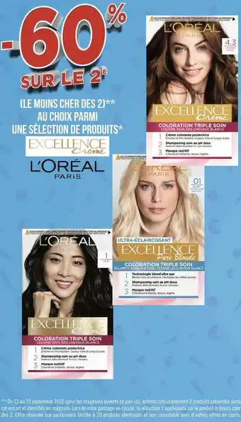 Géant Casino L'oreal bon plan sur une sélection de produits de la marque l'oreal offre