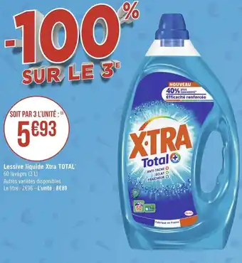 Géant Casino Xtra lessive liquide total* offre