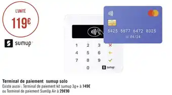 Sumup terminal de paiement solo