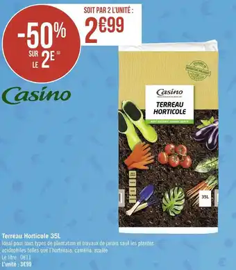 Casino terreau horticole 35l
