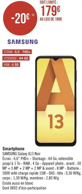 Géant Casino Samsung smartphone offre