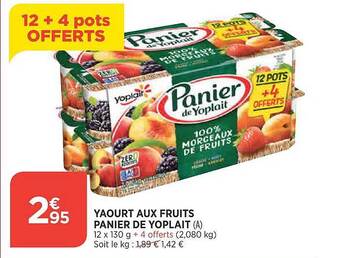 Maximarché Yaourt aux fruits panier de yoplait offre