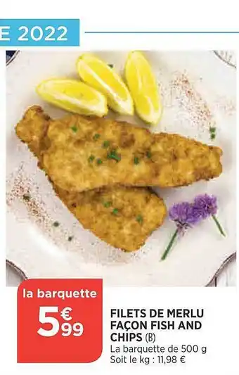 Maximarché Filets de merlu façon fish and chips offre